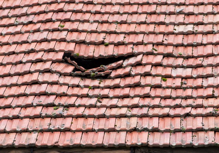 storm damaged roof